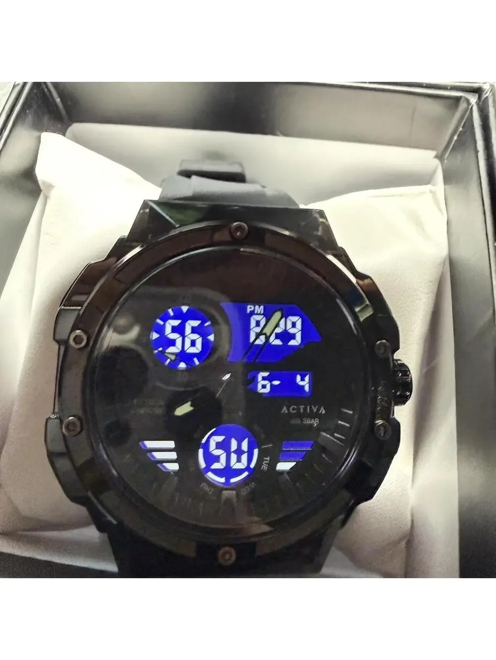 Activa X Invicta Digital Men's Watch 51mm Black on Black NWT